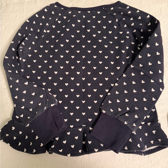 Set of 2 Crewcuts Girls Ruffle Sweatshirts Size 6-7 Cheetah & Polka-Dot - Picture 5 of 9